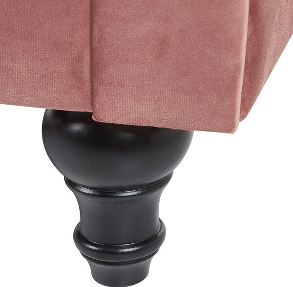 Fotel CHESTERFIELD Bársony Rózsaszín