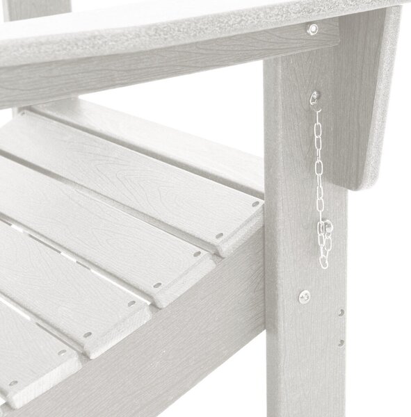 Összecsukható Adirondack székek 2 db Fehér 74.5x80.5x90 cm HDPE