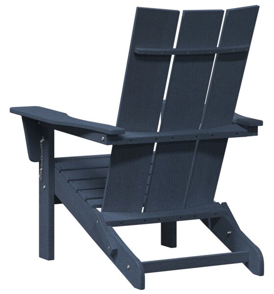 Összecsukható Adirondack Székek 2 db Tengerészkék 74.5x80.5x90 cm HDPE