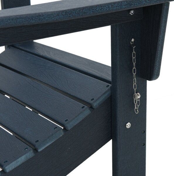 Összecsukható Adirondack Székek 2 db Tengerészkék 74.5x80.5x90 cm HDPE