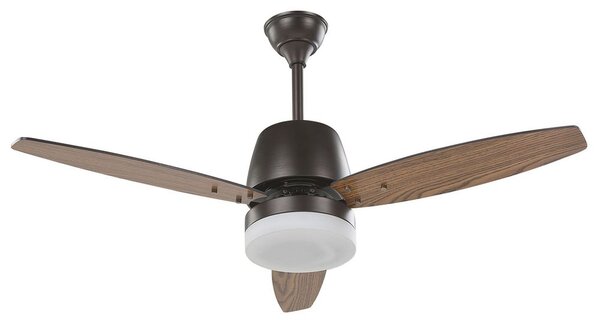 Mennyezeti ventilátor világítással MLAVA Távirányítóval LED Barna