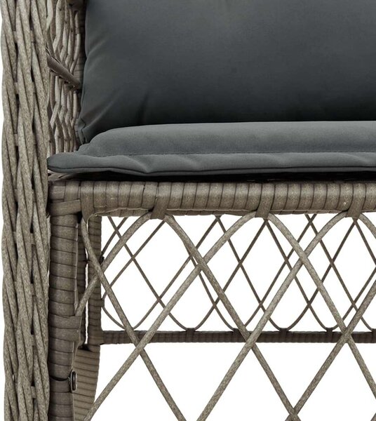 VidaXL Polyrattan Kerti Étkezőgarnitúra - 9 részes - Szürke