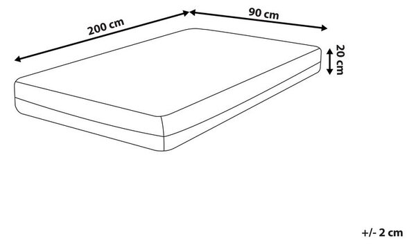 Memóriahab matrac GLEE H2/3 közepes 90 x 200 cm