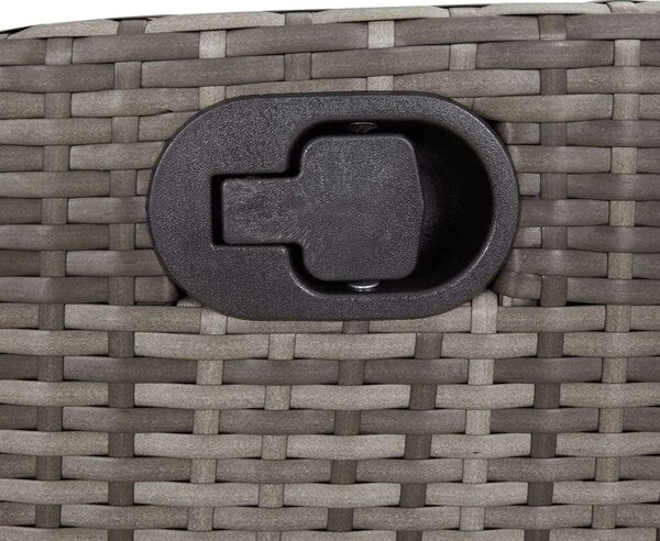 VidaXL 9 részes szürke polyrattan kerti étkezőgarnitúra párnával