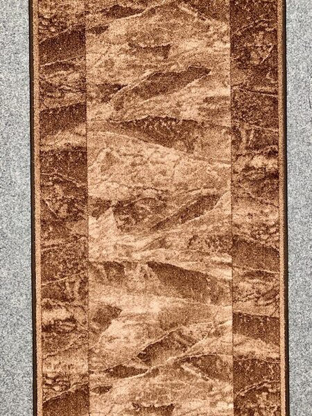 Marble barna futószőnyeg egyedi méretű, szegett 100x70 cm beige-barna