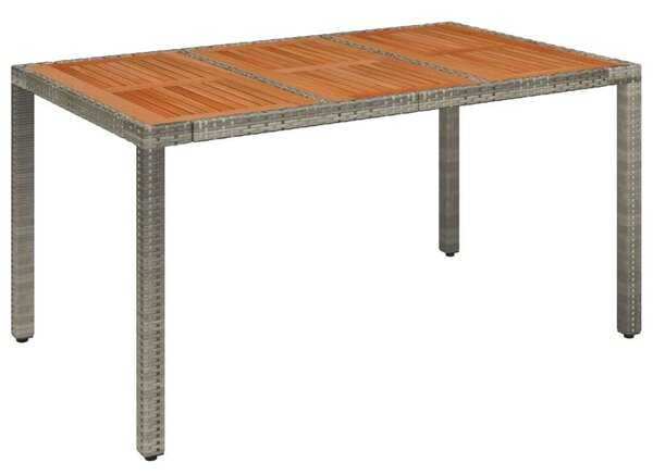 Polyrattan Kerti Étkezőgarnitúra - 5 részes - Szürke