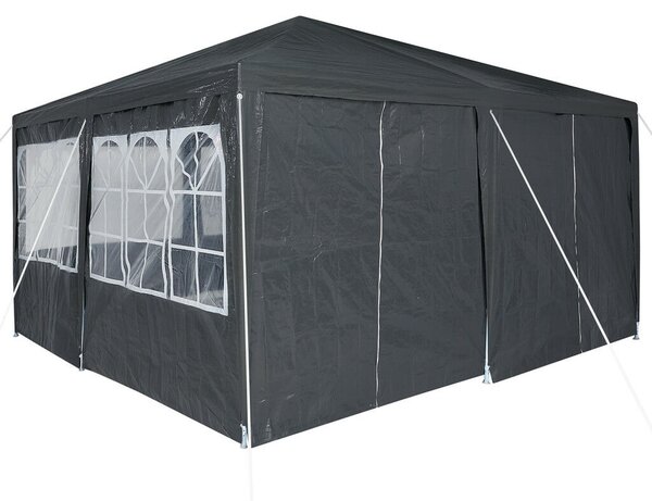 VidaXL Parti Sátor 8 Oldalfallal 4x4 m, PE, Antracit