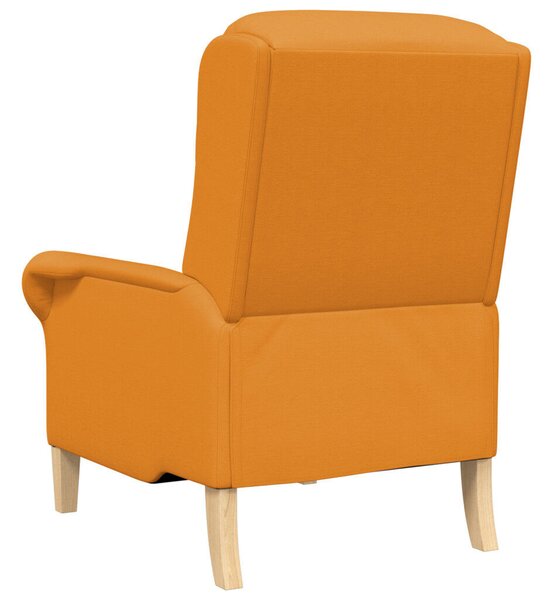Modern Karosszék Sötét Sárga Szövet Nagy Ergonomikus