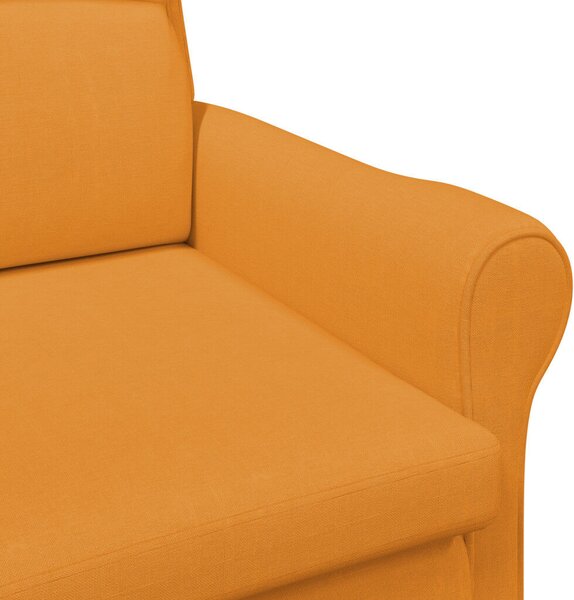 Modern Karosszék Sötét Sárga Szövet Nagy Ergonomikus