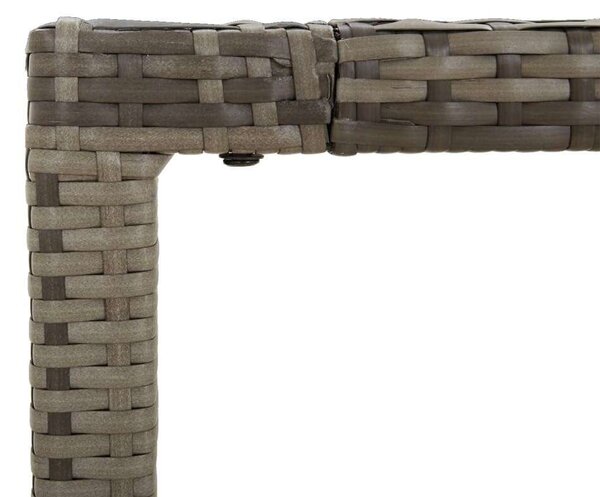 VidaXL 9 részes szürke polyrattan kerti étkezőgarnitúra párnával