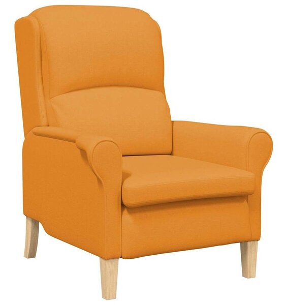 Modern Karosszék Sötét Sárga Szövet Nagy Ergonomikus