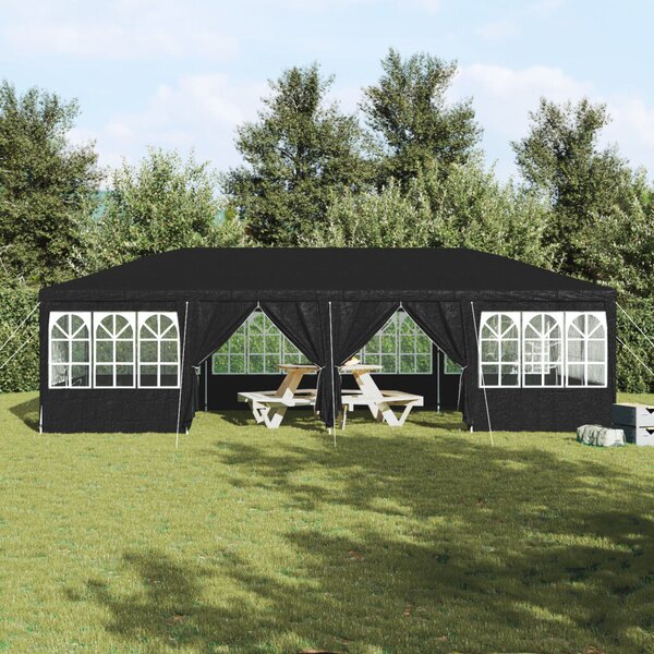 VidaXL Parti Sátor 12 Oldalfallal 8x4 m, PE, Antracit