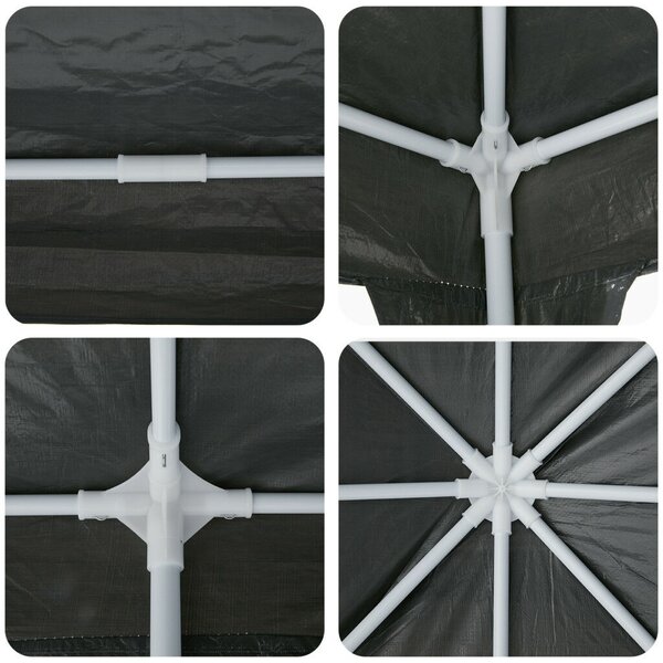 VidaXL Parti Pavilon, 8x4 m, PE, Antracit