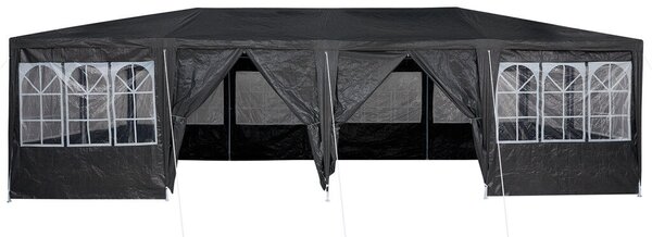 VidaXL Parti Sátor 12 Oldalfallal 8x4 m, PE, Antracit