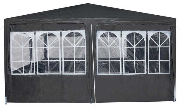 VidaXL Parti Sátor 12 Oldalfallal 8x4 m, PE, Antracit