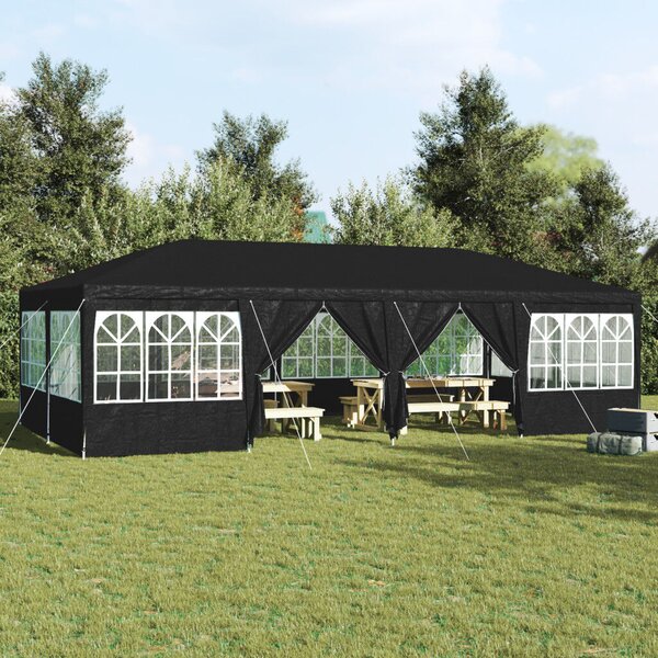 VidaXL Parti Sátor 12 Oldalfallal 8x4 m, PE, Antracit