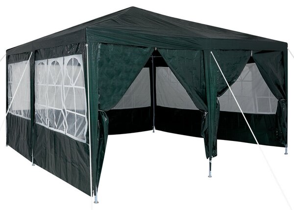 VidaXL Parti Sátor 8 Oldallal 4x4 m, PE, Zöld