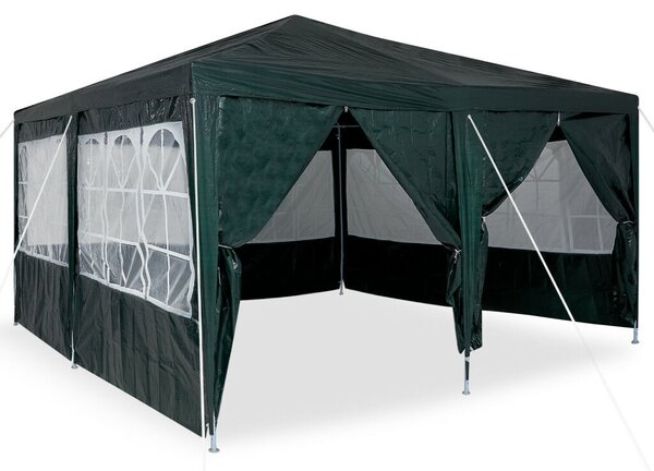 VidaXL Parti Sátor 8 Oldallal 4x4 m, PE, Zöld
