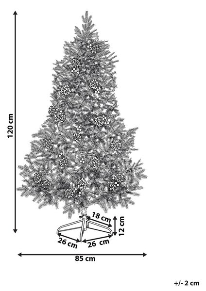 Karácsonyfa DENALI 120 cm Zöld