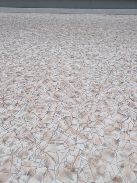 Kő mintázatú tekercses vinyl padló 200 cm-es beige-barna