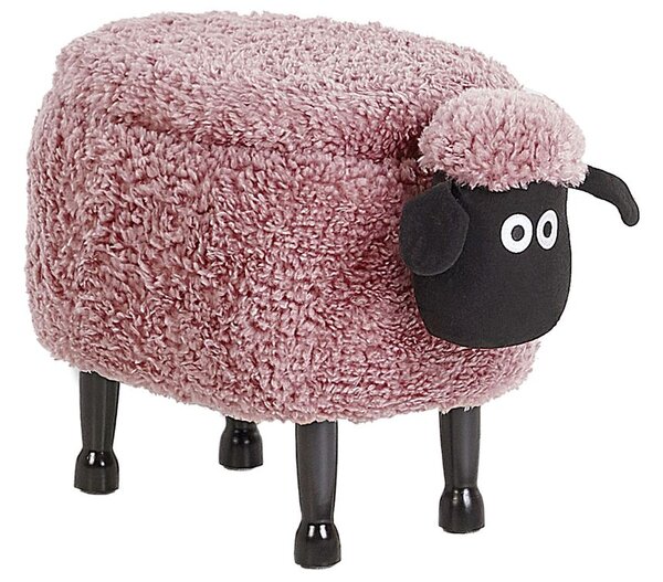 Állatos puff tárolóval SHEEP Rózsaszín Bárány