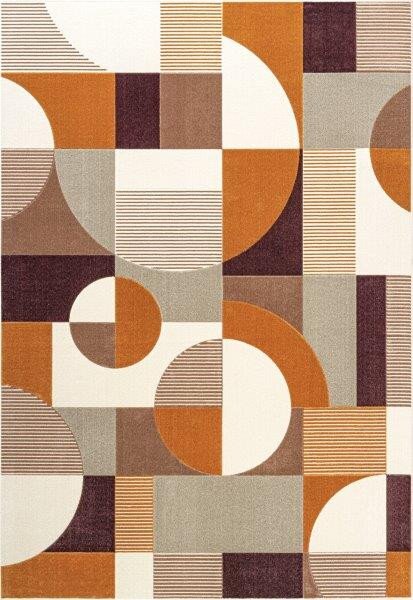 Circle terra retro szőnyeg 80x150 sárga-narancs