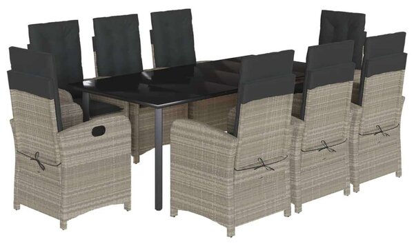 VidaXL Polyrattan Kerti Étkezőgarnitúra - 9 részes
