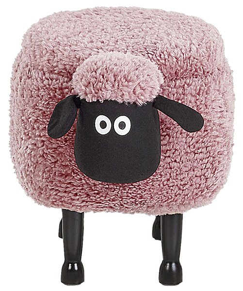 Állatos puff tárolóval SHEEP Rózsaszín Bárány