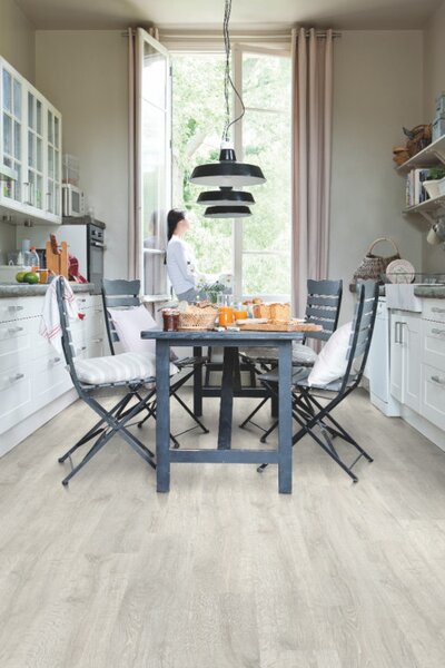Classic - fehér patinás tölgy laminált padló CL1653 világosszürke