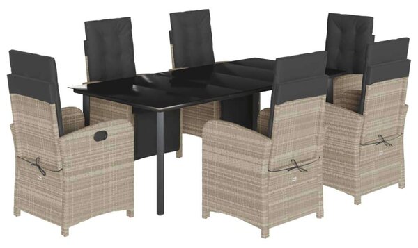 VidaXL Polyrattan Kerti Étkezőgarnitúra - 7 részes