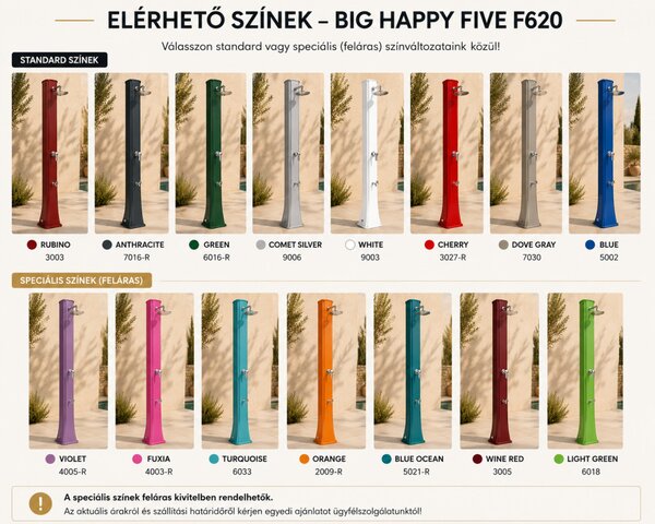 Big Happy Five F620 kerti szolár zuhany