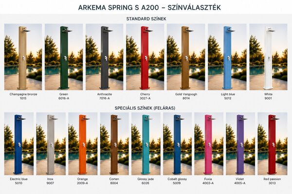 Spring S A200 egyenes kerti szolár zuhany
