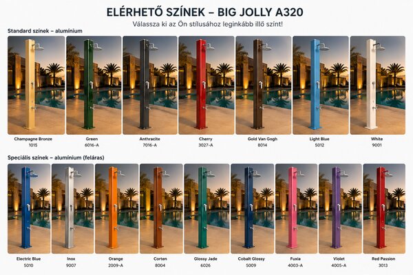 Big Jolly A320 egyenes kerti szolár zuhany