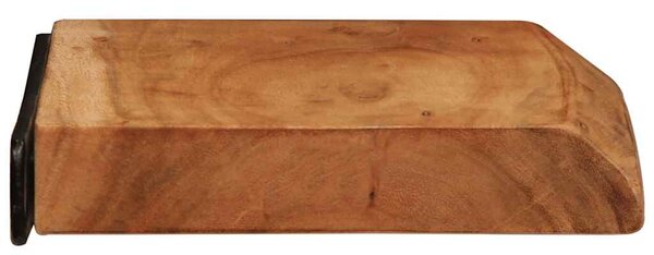2 darab tömör akácfa fali polc 30 x 20 x 3,5 cm