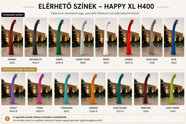 Happy XL H400 kerti szolár zuhany