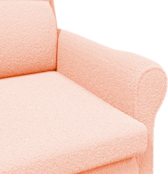 Ergonomikus Karosszék Rózsaszín Szövet, Fa Közepes Ergonomikus