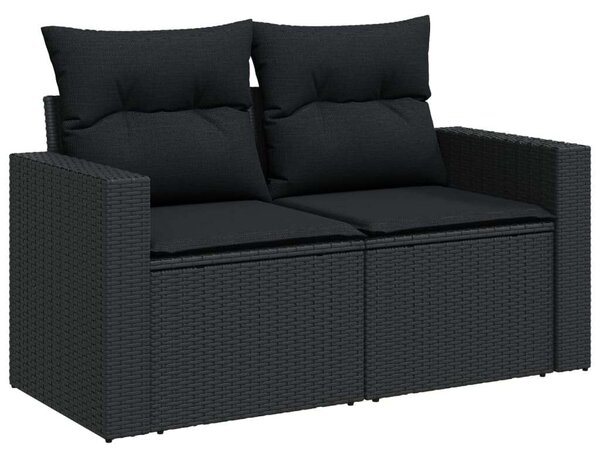 VidaXL Polyrattan Kerti Ülőgarnitúra - 11 részes - Fekete