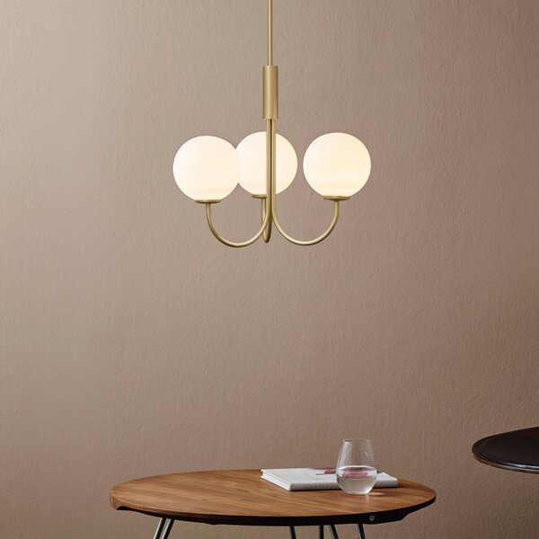 Csillárok Herstal, Ballon, dimmable, Arany / Sárgaréz, Nappali, Üveg, Modern
