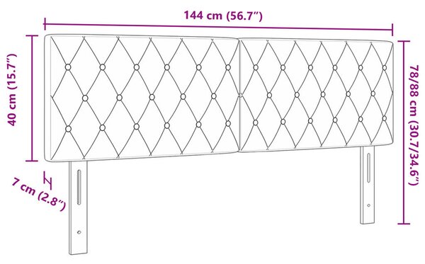 LED fejtámla Kristálygombos Tűzött Sötétkék 72 cm Velúr