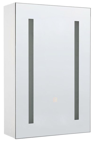 Fürdőszobai tükrös faliszekrény LED CAMERON 40 cm 60 cm Fehér