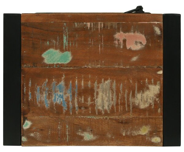 Fürdőszoba Fali Szekrény Többszínű 40x30x60 cm Tömör Fa Újrahasznosított