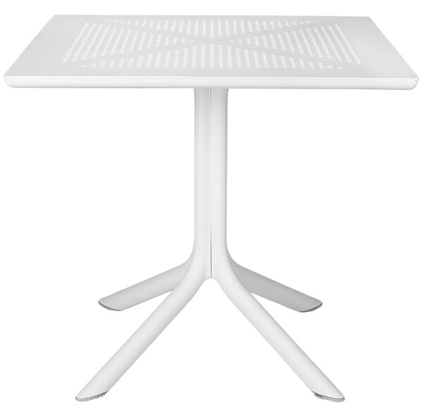NARDI Fehér műanyag kerti asztal Clip 80 x 80 cm