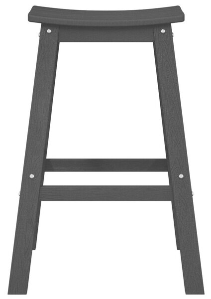 Bárszékek 6 db Fekete HDPE