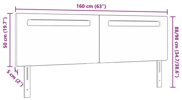 Fejtámla Egyszerű Design Tiszta Fehér 160 cm Műbőr
