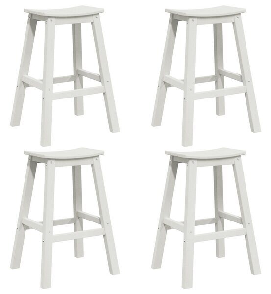 Bárszékek 6 db Fehér HDPE