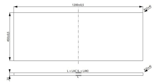 Cersanit City, munkalap 120x45x2,5 cm, fehér, S584-042