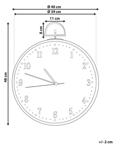 Fali óra OPFIKON 40 cm Világosbarna