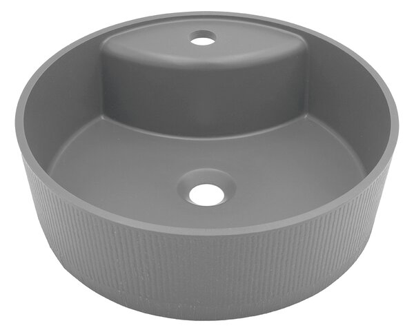 Laveo Cliff, gránit munkalap mosdó 430x430x142 mm, szürke, LAV-VGC1510T