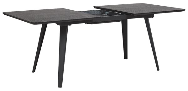 Kihúzható étkezőasztal IRVINGTON Fekete 160/200 cm 90 cm