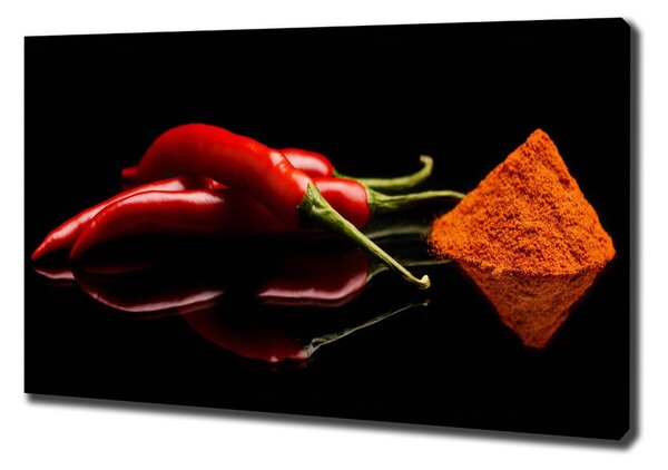 Feszített vászonkép Chilli és cayenne